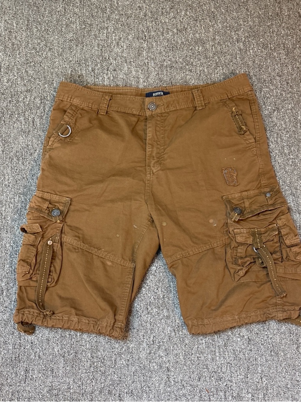 Men's Brown Cargo Shorts with Utility Pockets
